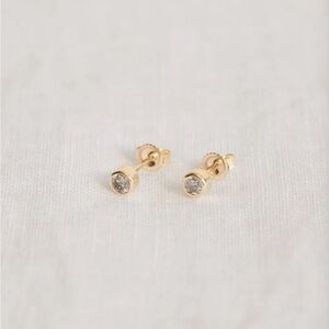 ISO | Jenni Kayne Stevie earrings grey diamond and yellow gold